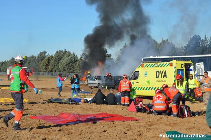 Realizado con éxito el simulacro de accidente aéreo en Talavera