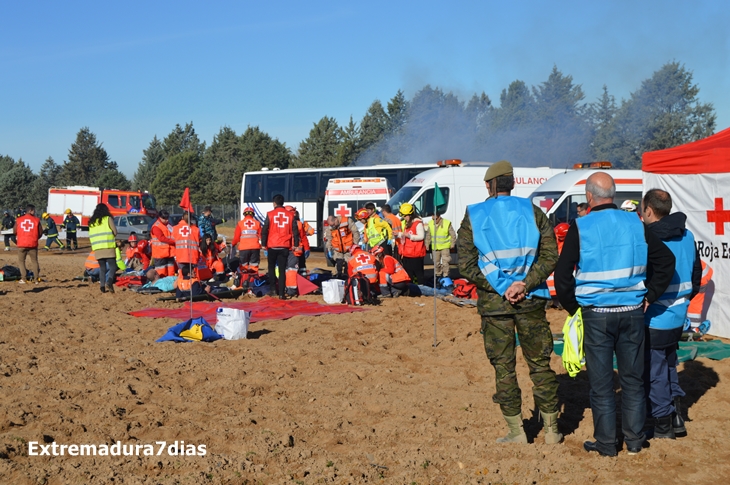 Realizado con éxito el simulacro de accidente aéreo en Talavera