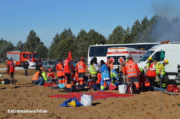 Realizado con éxito el simulacro de accidente aéreo en Talavera