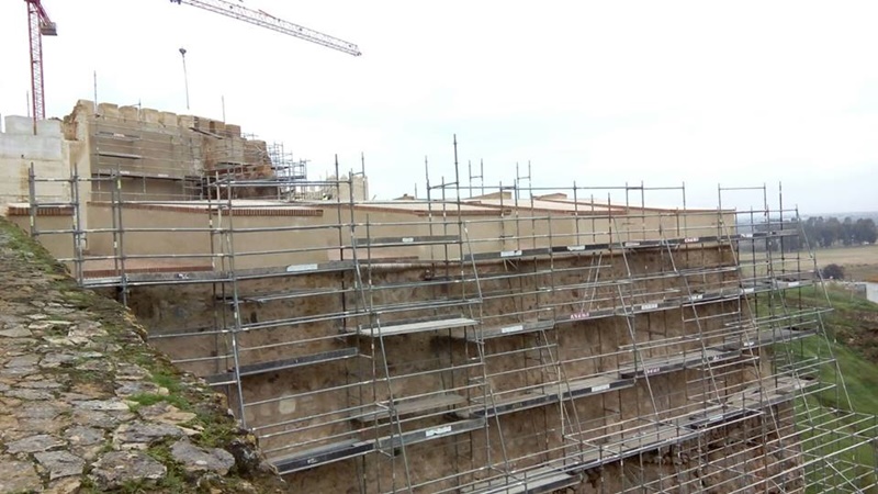 Así van las obras en la Alcazaba de Badajoz