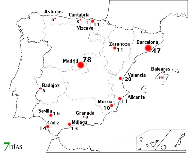 Consulta las 15 provincias donde más ha tocado El Gordo