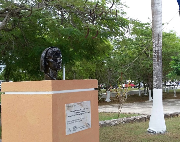 Una réplica de Octavio Augusto luce ya en la Mérida yucateca