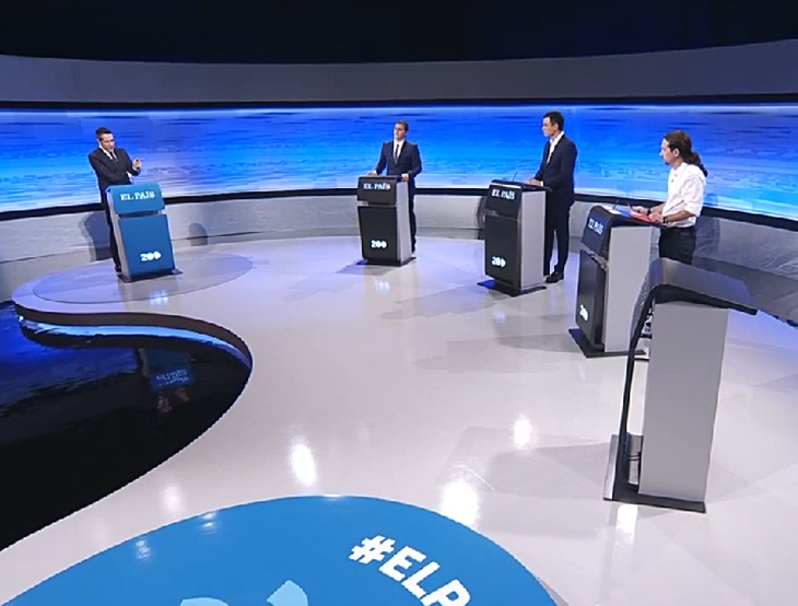 Rivera, Sánchez e Iglesias dan la cara en El País frente a la ausencia de Rajoy