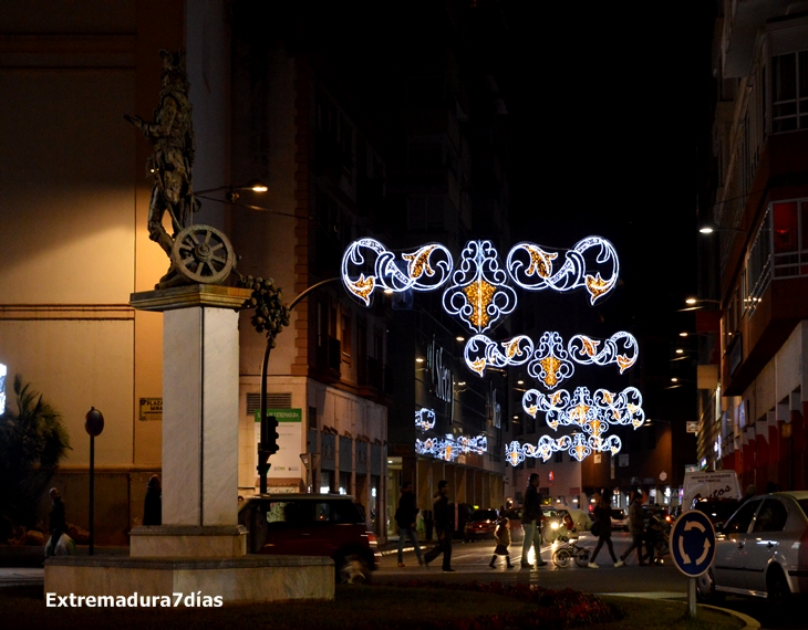 Alumbrado navideño en Badajoz
