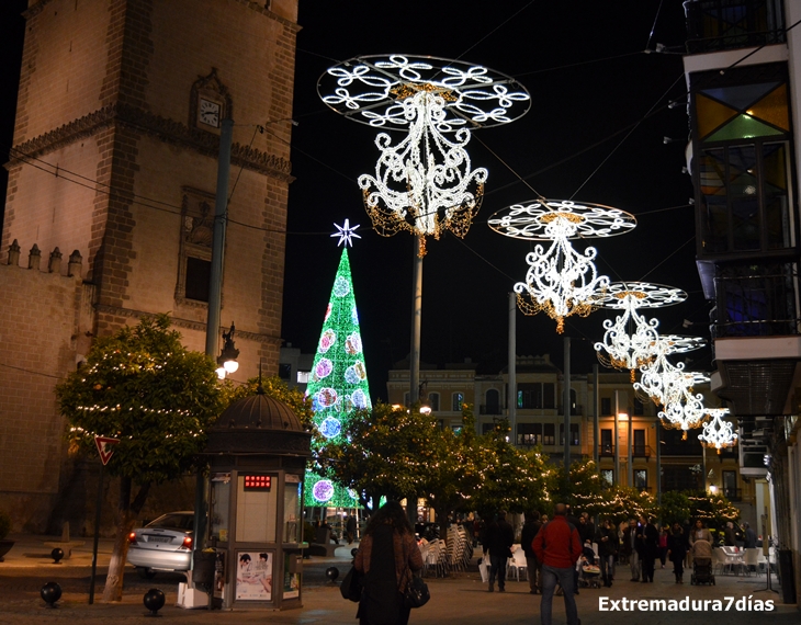 Alumbrado navideño en Badajoz