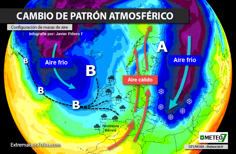 En marcha un cambio de patrón que traerá lluvias a todo el oeste peninsular