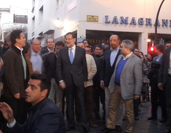 Mariano Rajoy visitaba esta tarde la calle Menacho de Badajoz