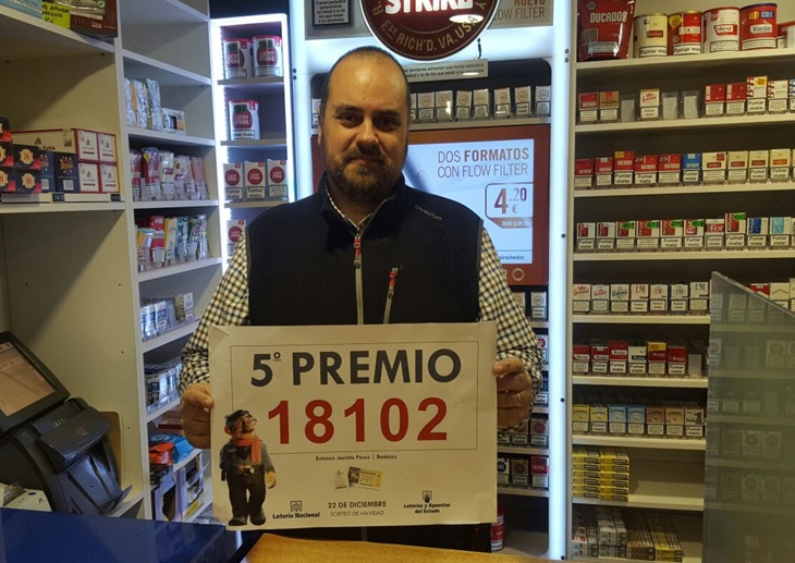 Badajoz premiada con el primer quinto premio de la Lotería de Navidad