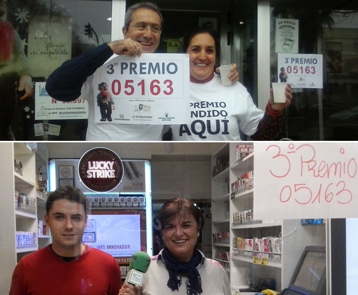 El tercer premio, muy repartido, cae en Mérida y Badajoz