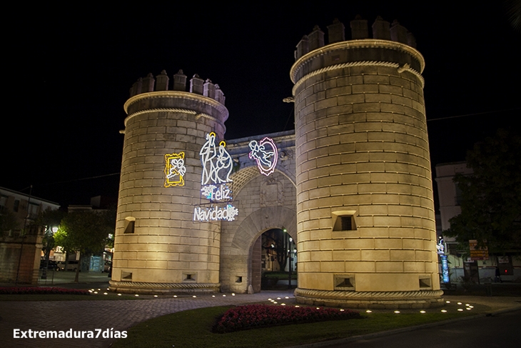 Alumbrado navideño en Badajoz