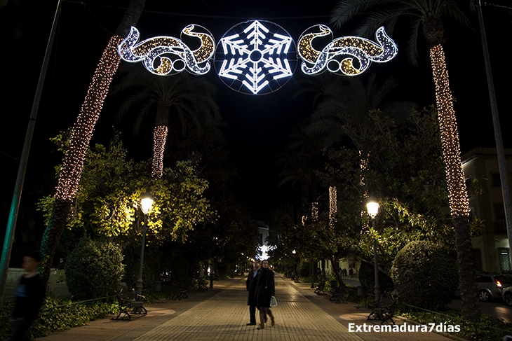 Alumbrado navideño en Badajoz