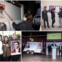 Arranca la campaña electoral con la tradicional pegada de carteles