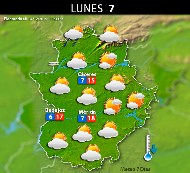 Previsión en Extremadura para este puente de la Constitución (5 al 8 de Diciembre)