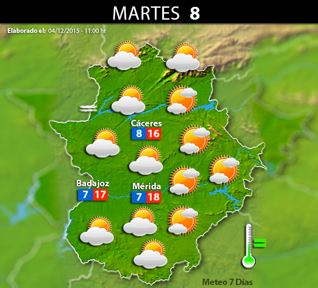 Previsión en Extremadura para este puente de la Constitución (5 al 8 de Diciembre)