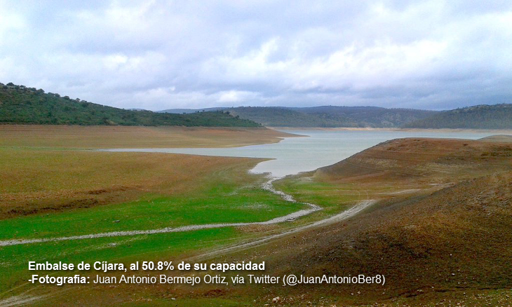 Ligero ascenso en los embalses extremeños, pero todavía con malos datos