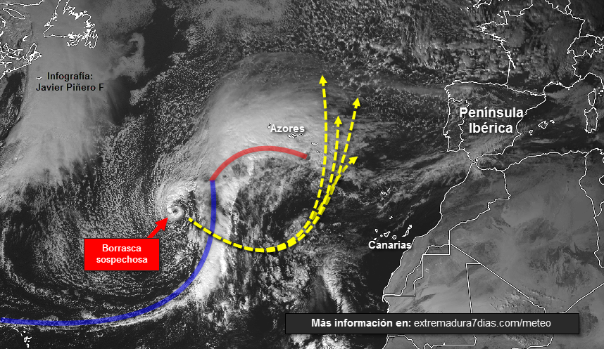 Posible ciclón subtropical en el Atlántico en enero, algo inusual ¿Afectará a España?