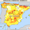 Diciembre 2015 ha sido muy cálido y extremadamente seco en España