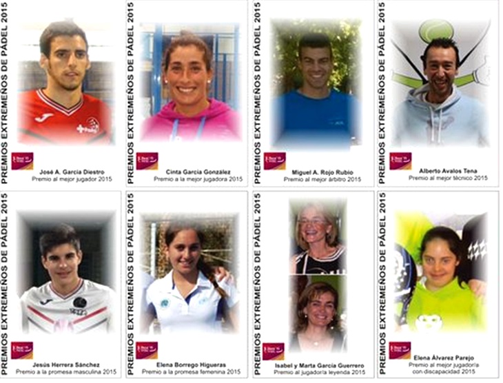 Ya se conocen los galardonados en los Premios Extremeños del Pádel 2015
