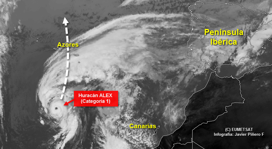 Azores se prepara para el impacto del huracán ‘Alex’