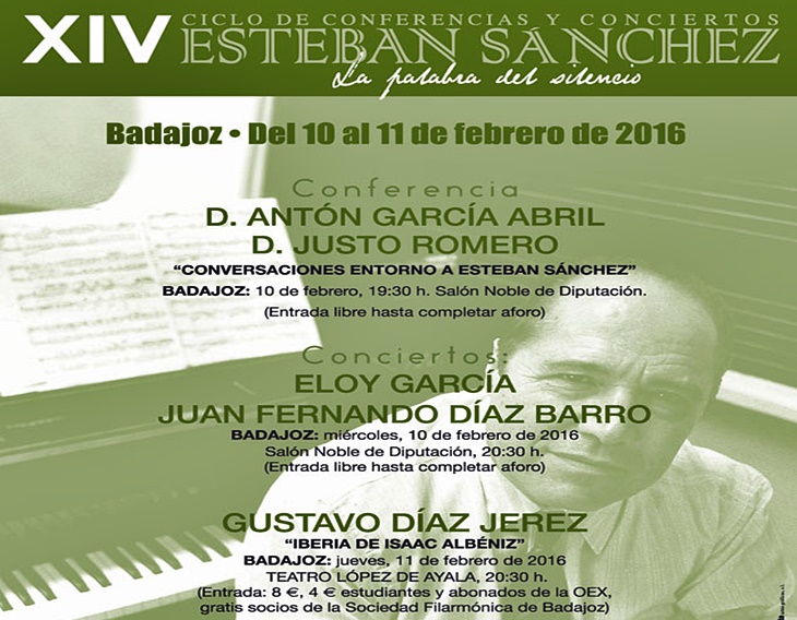 Conferencias y conciertos en torno a Esteban Sánchez