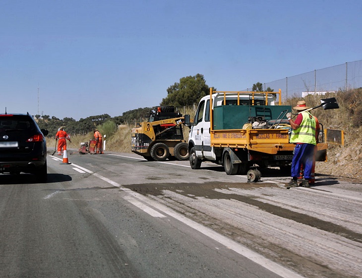 La carretera provincial de Reina permanecerá cortada hasta mayo