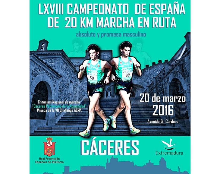 Sabor extremeño en el cartel del Campeonato de España de Marcha