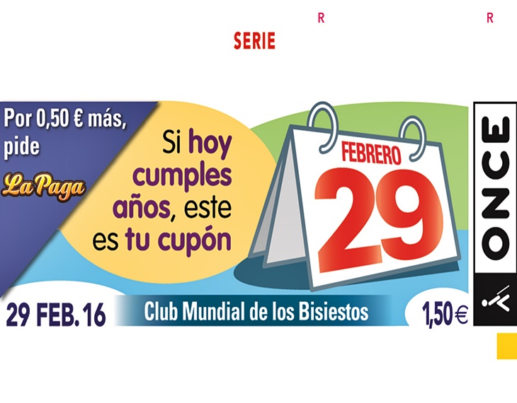 La ONCE lanza un cupón que sólo se podrá volver a comprar en 2020