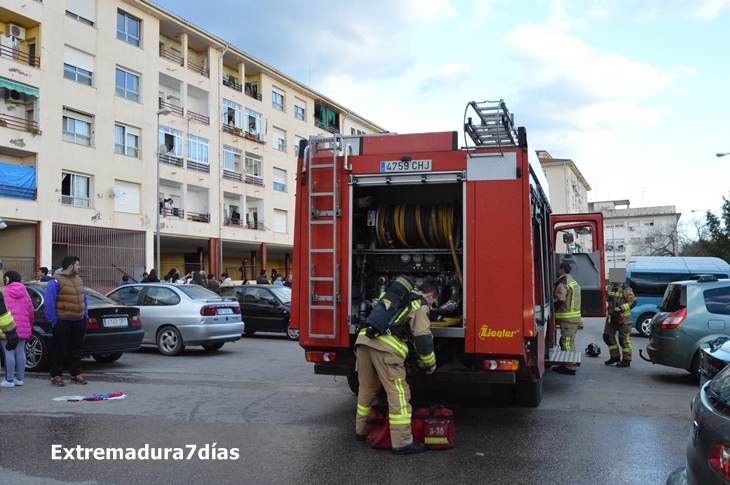 Incendio en una vivienda situada en Suerte de Saavedra