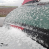 El sureste de Badajoz recibe la visita del granizo-nieve la tarde de ayer