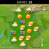 Previsión meteorológica en Extremadura. Días 24, 25 y 26 de febrero