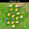 Previsión meteorológica en Extremadura. Días 25, 26 y 27 de febrero
