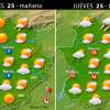 Previsión meteorológica en Extremadura. Días 25, 26 y 27 de febrero