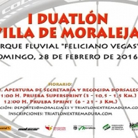 Moraleja se engalana para recibir a los participantes de su duatlón