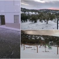 El sureste de Badajoz recibe la visita del granizo-nieve la tarde de ayer