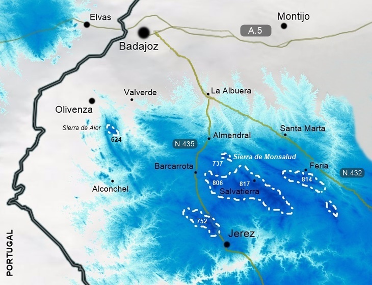 Posibles nevadas en el oeste de la provincia de Badajoz el sábado