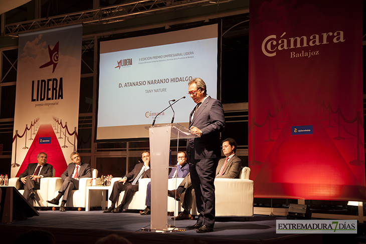 Atanasio Naranjo, premiado con el Premio LIDERA de la Cámara de Comercio de Badajoz