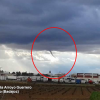 Un intento de tornado se dejó ver este martes cerca de Almendralejo