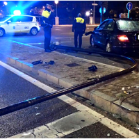 Detenido por darse a la fuga tras provocar un aparatoso accidente