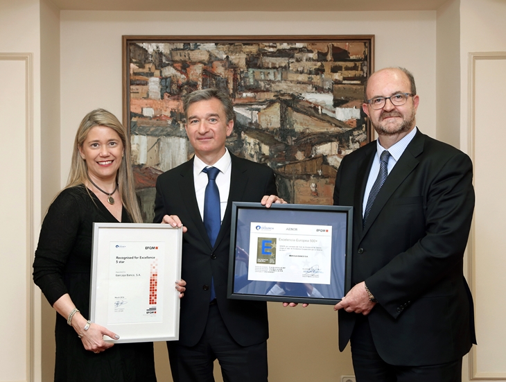 Ibercaja renueva el sello de excelencia europea EFQM 500+