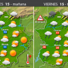 Previsión meteorológica en Extremadura. Días 14, 15 y 16 de abril