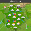 Previsión meteorológica en Extremadura. Días 14, 15 y 16 de abril