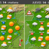 Previsión meteorológica en Extremadura. Días 14, 15 y 16 de abril