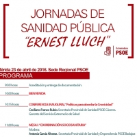El PSOE celebra la IV Jornada de Sanidad Pública