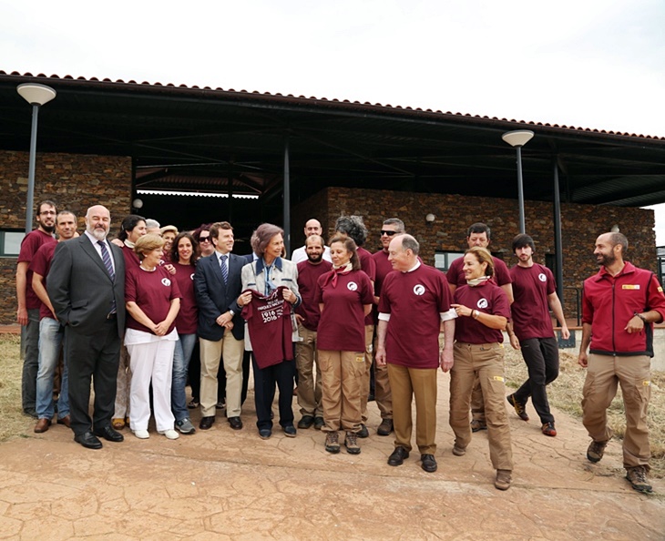 La Reina Sofía visita el centro de cría de lince ibérico de Zarza de Granadilla