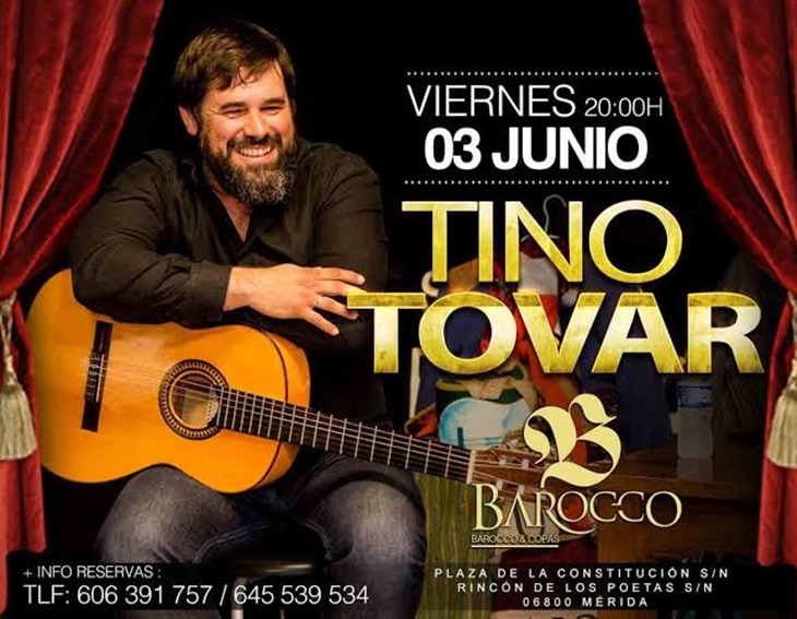 Tino Tovar actuará el 3 de junio en Mérida
