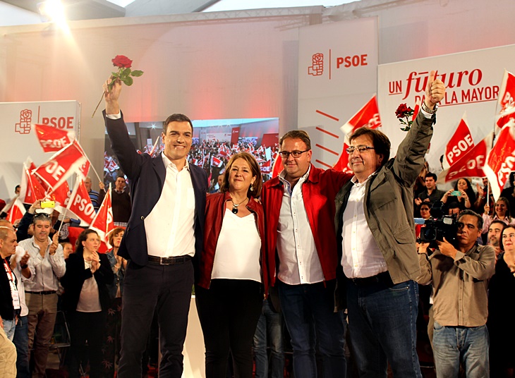 El PSOE nacional inicia su campaña en Mérida