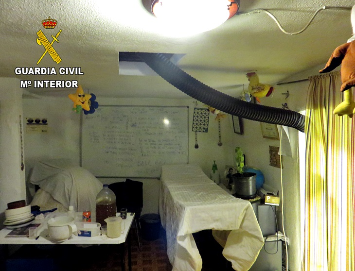 Desmantelado un laboratorio clandestino de marihuana en Jerte