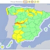 Las próximas horas podrían caer 80 litros en algunos puntos de Extremadura