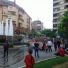 Apenas 200 personas celebran el título de liga culé en Badajoz