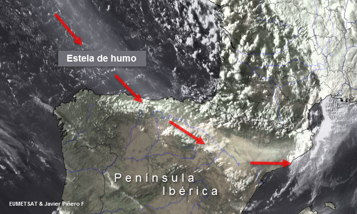 Llega a España una estela de humo procedente de grandes incendios en Canadá